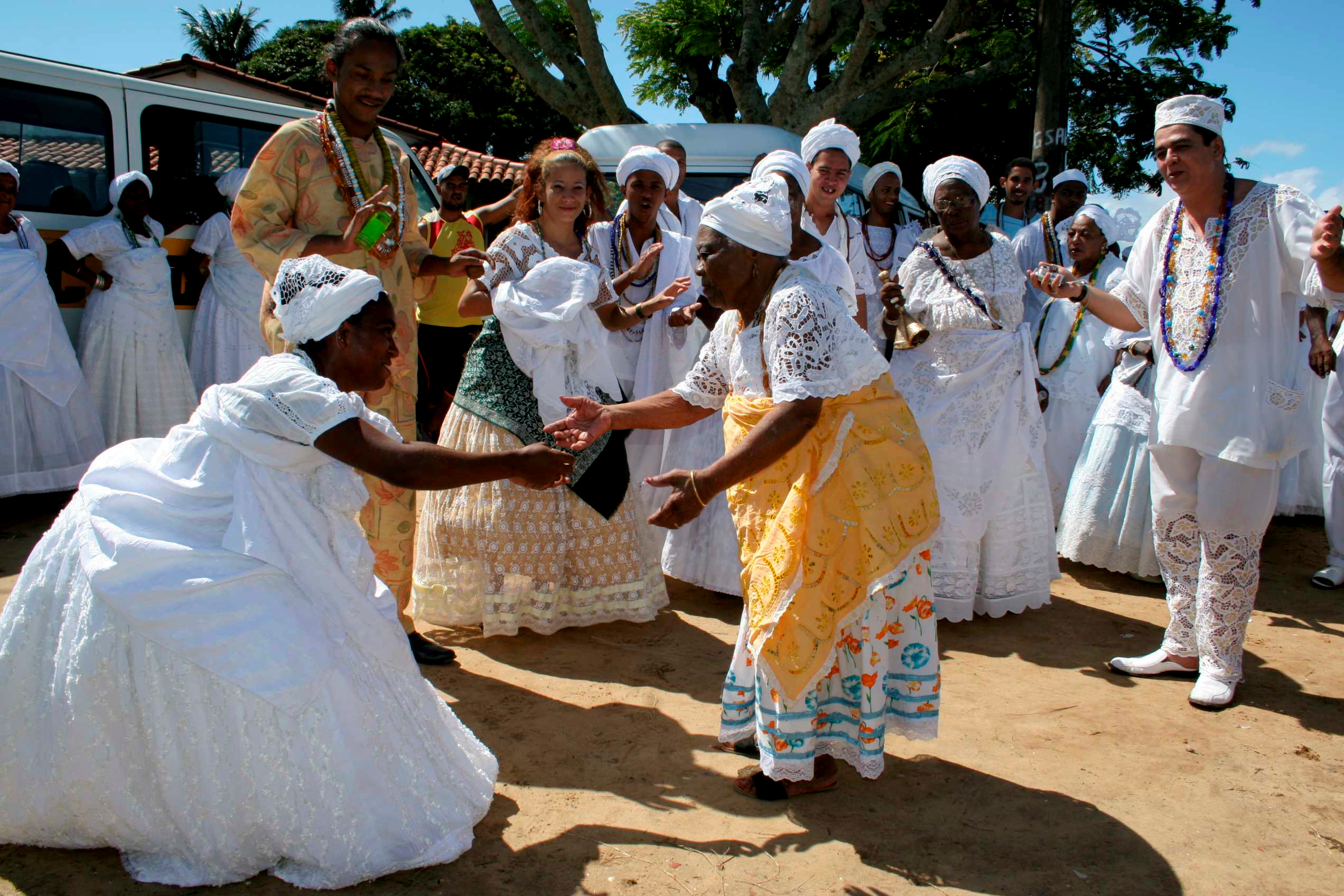 Candomble supporters at religious event