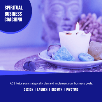 Candles, crystals, icon, and other spiritual materials